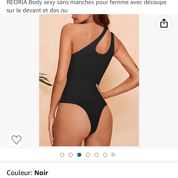 Sexy one shoulder bodysuit (large) - Picture 2 of 3